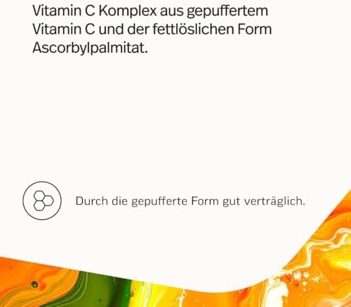 edubily® Vitamin C Kapseln 500 mg - Vitamin C Komplex aus gepuffertem Vit. C als Calciumascorbat und fettlöslichem Vit. C als Ascorbylpalminat (250 Kapseln)