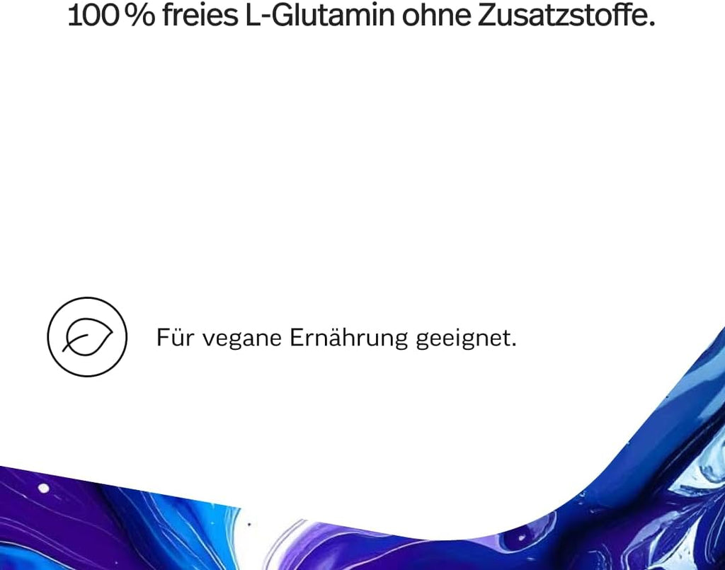 edubily® L-Glutamin Pulver - Vegane Aminosäure aus Fermentation - Ohne Aroma - Pures L-Glutamin ohne Zusätze (500 g Pulver)