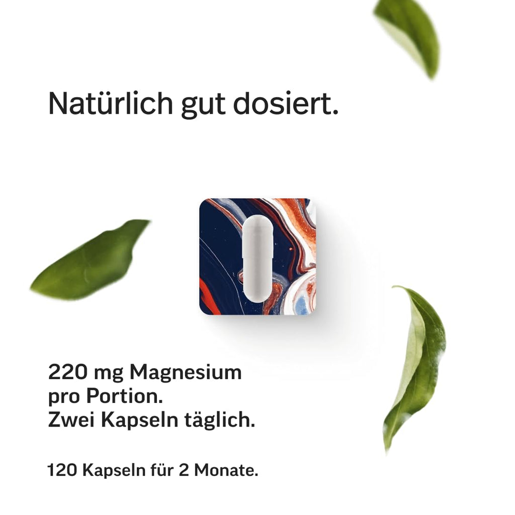 edubily® Magnesium Komplex Kapseln - Magnesiummischung aus Magnesiumbisglycinat, Magnesiummalat und Magnesiumcitrat - Ohne Magnesiumstearat - (250 Kapseln - Neue Rezeptur)