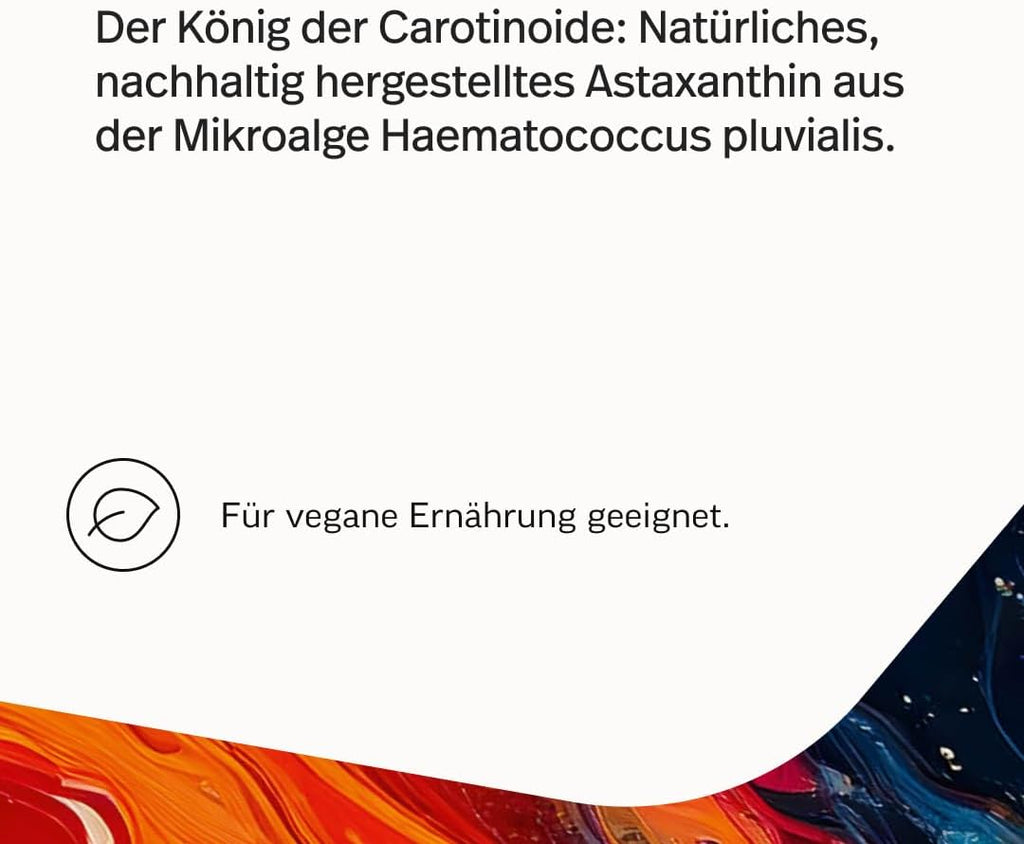 edubily nutrition® Astaxanthin - 8 mg pro Kapsel - Premium Markenrohstoff von Algalif aus isländischen Algen (Haematococcus Pluvialis) - Vegan - Laborgeprüft (60 Kapseln)