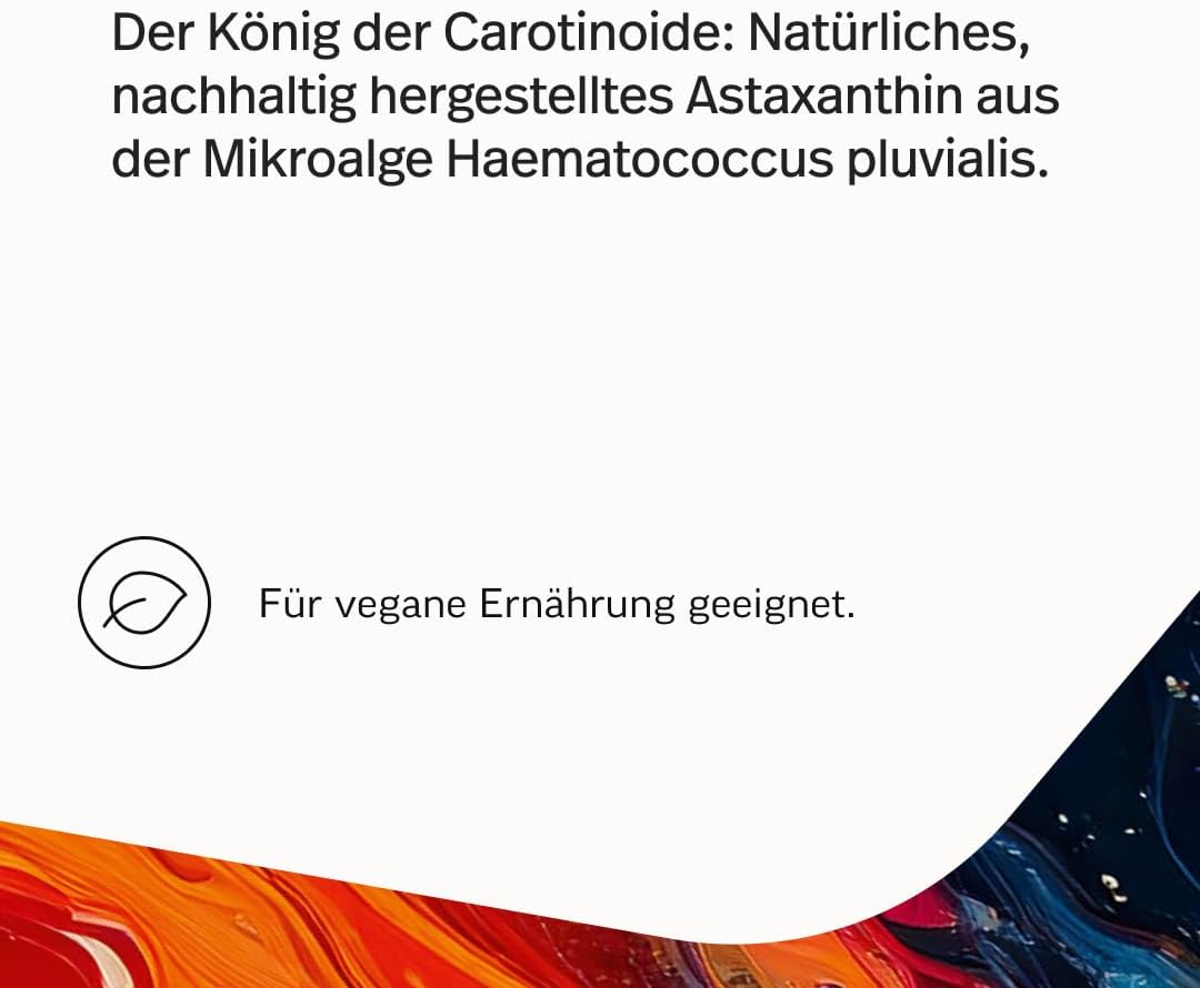 edubily nutrition® Astaxanthin - 8 mg pro Kapsel - Premium Markenrohstoff von Algalif aus isländischen Algen (Haematococcus Pluvialis) - Vegan - Laborgeprüft (60 Kapseln)