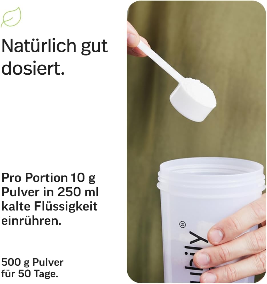 edubily® L-Glutamin Pulver - Vegane Aminosäure aus Fermentation - Ohne Aroma - Pures L-Glutamin ohne Zusätze (500 g Pulver)