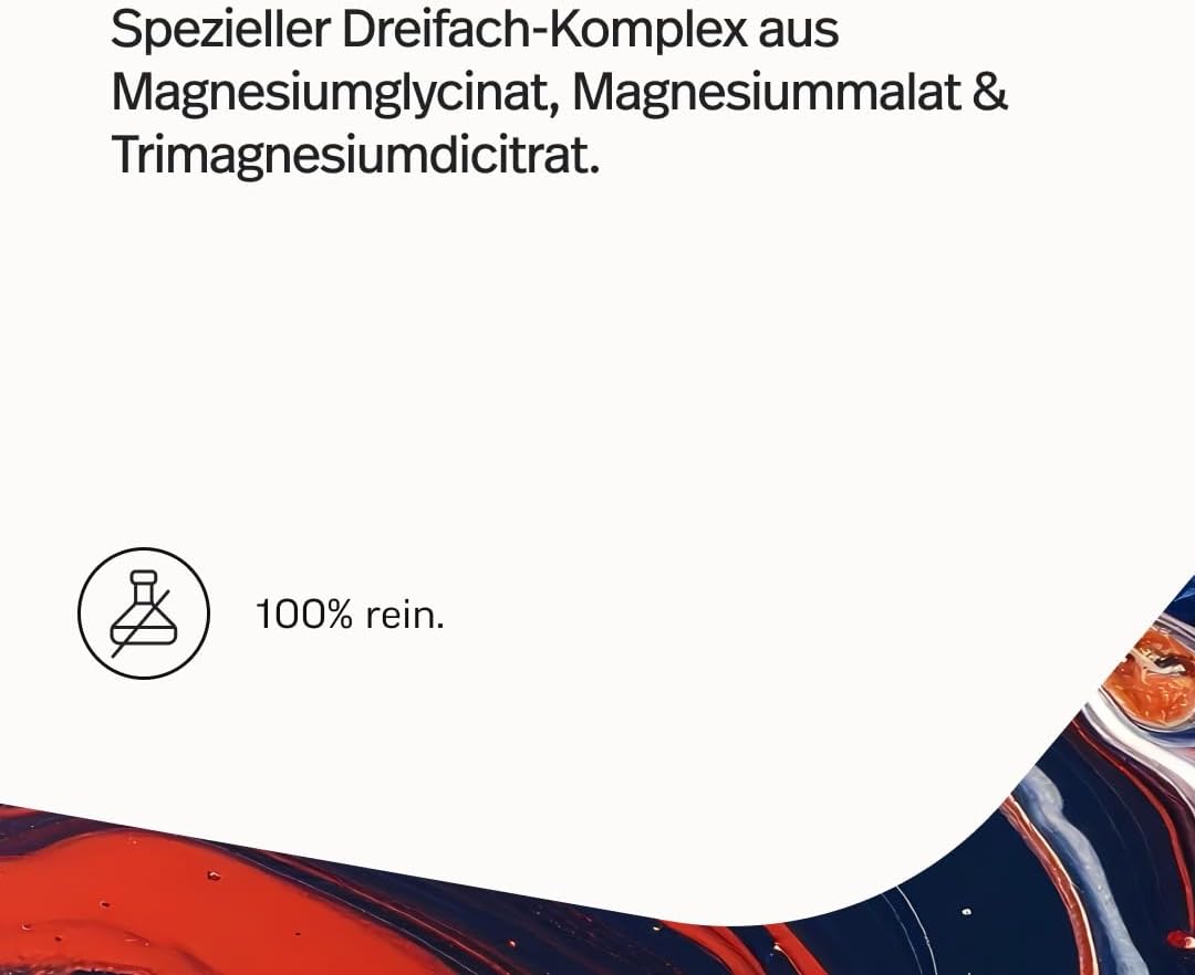 edubily® Magnesium Komplex Kapseln - Magnesiummischung aus Magnesiumbisglycinat, Magnesiummalat und Magnesiumcitrat - Ohne Magnesiumstearat - (250 Kapseln - Neue Rezeptur)