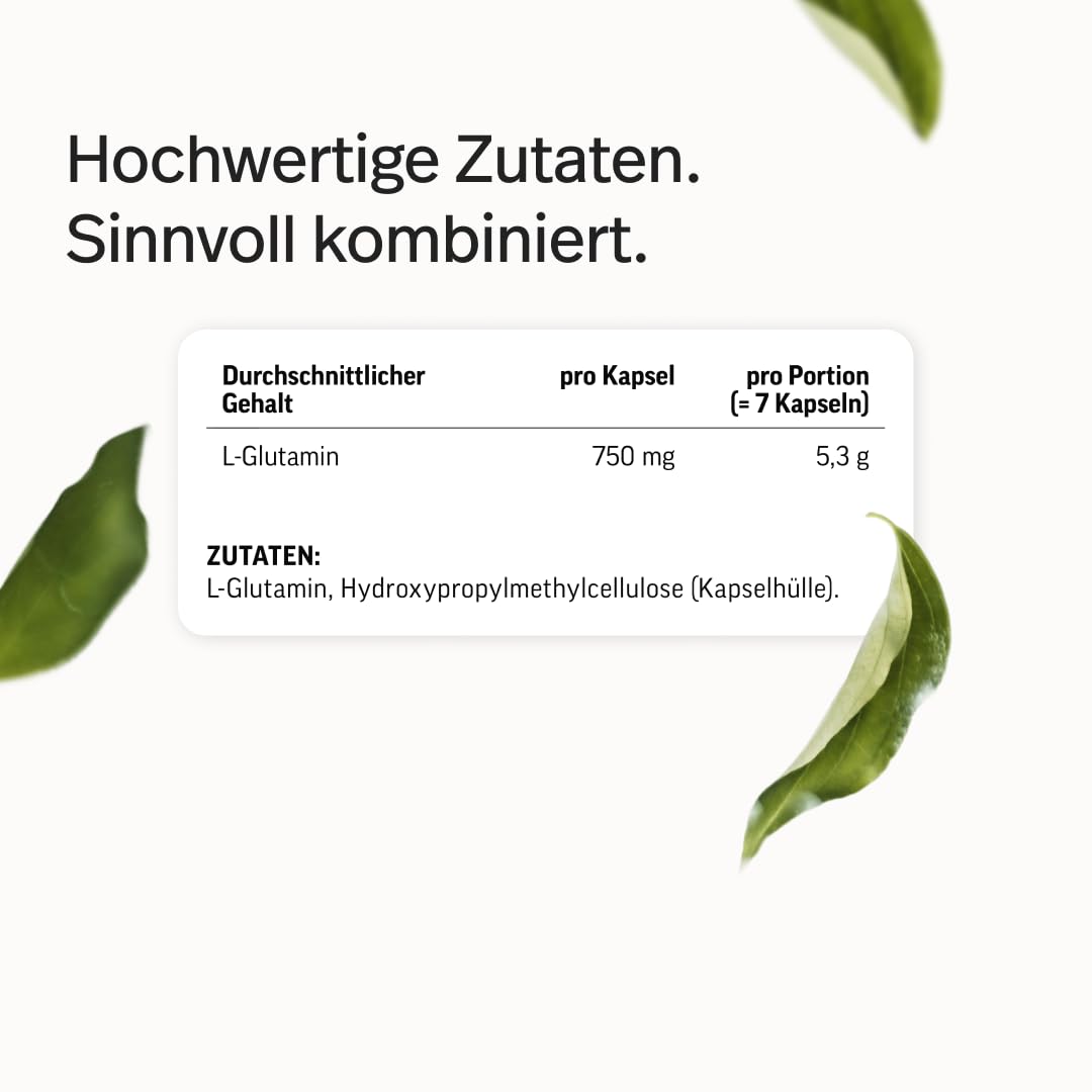 edubily® L-Glutamin Pulver - Vegane Aminosäure aus Fermentation - Ohne Aroma - Pures L-Glutamin ohne Zusätze (500 g Pulver)