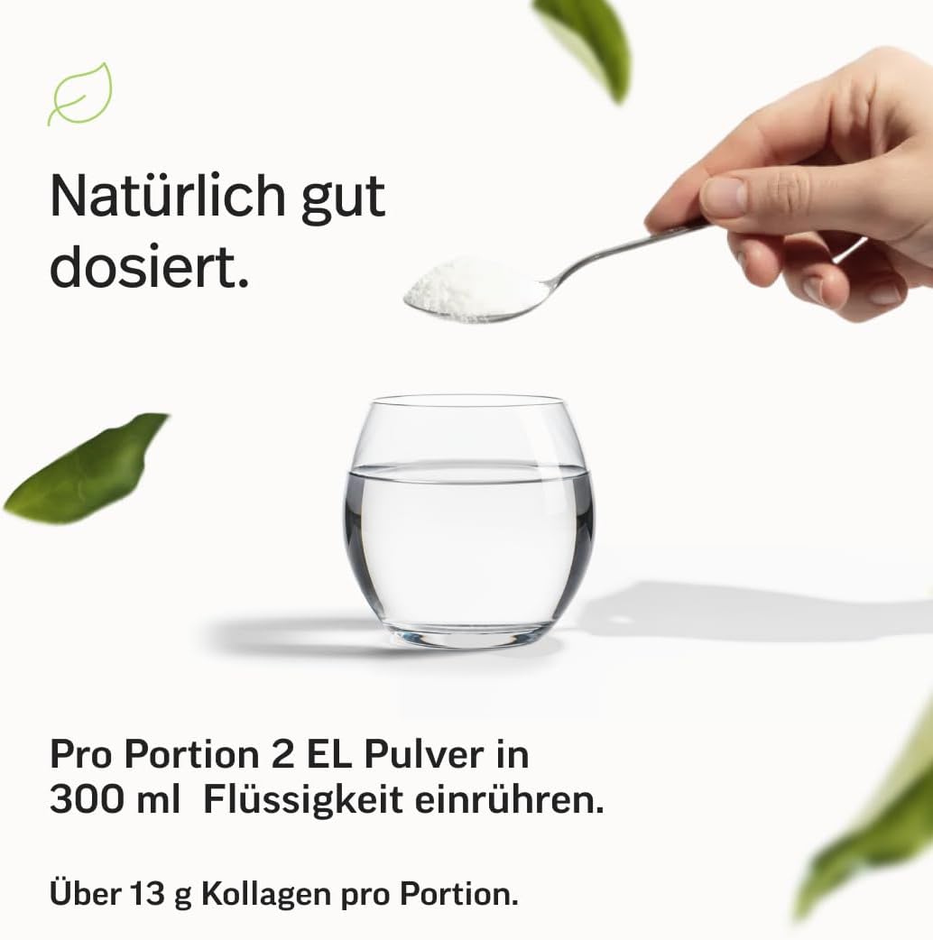 edubily® Kollagen-Hydrolysat - Kollagen Pulver als hochwertige Proteinergänzung im Alltag - aus Weidehaltung, Vitamin C, Zink, Kupfer, Mangan & Kieselsäure - 1 Portion täglich (750 g, ohne Geschmack)