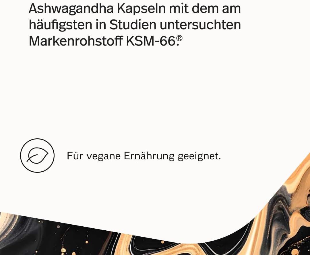edubily® Ashwagandha-Extrakt - Mit 500 mg Extrakt pro Kapsel - Markenrohstoff KSM-66® mit 25 mg Withanoliden (60 Kapseln)