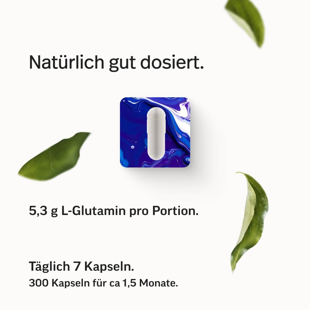 edubily® L-Glutamin Pulver - Vegane Aminosäure aus Fermentation - Ohne Aroma - Pures L-Glutamin ohne Zusätze (500 g Pulver)