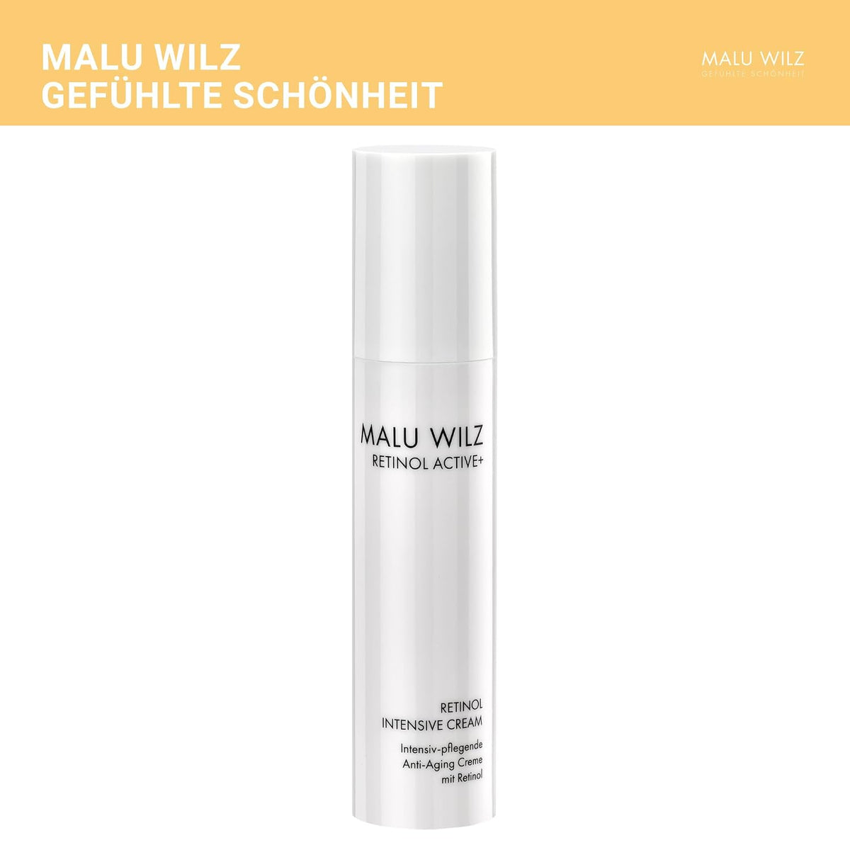 Malu Wilz Retinol Intensive Cream 50ml - Pflegende Retinol Creme mit Anti Aging Effekt für eine verjüngte Haut, Vitamin A zur natürlichen Hautregeneration