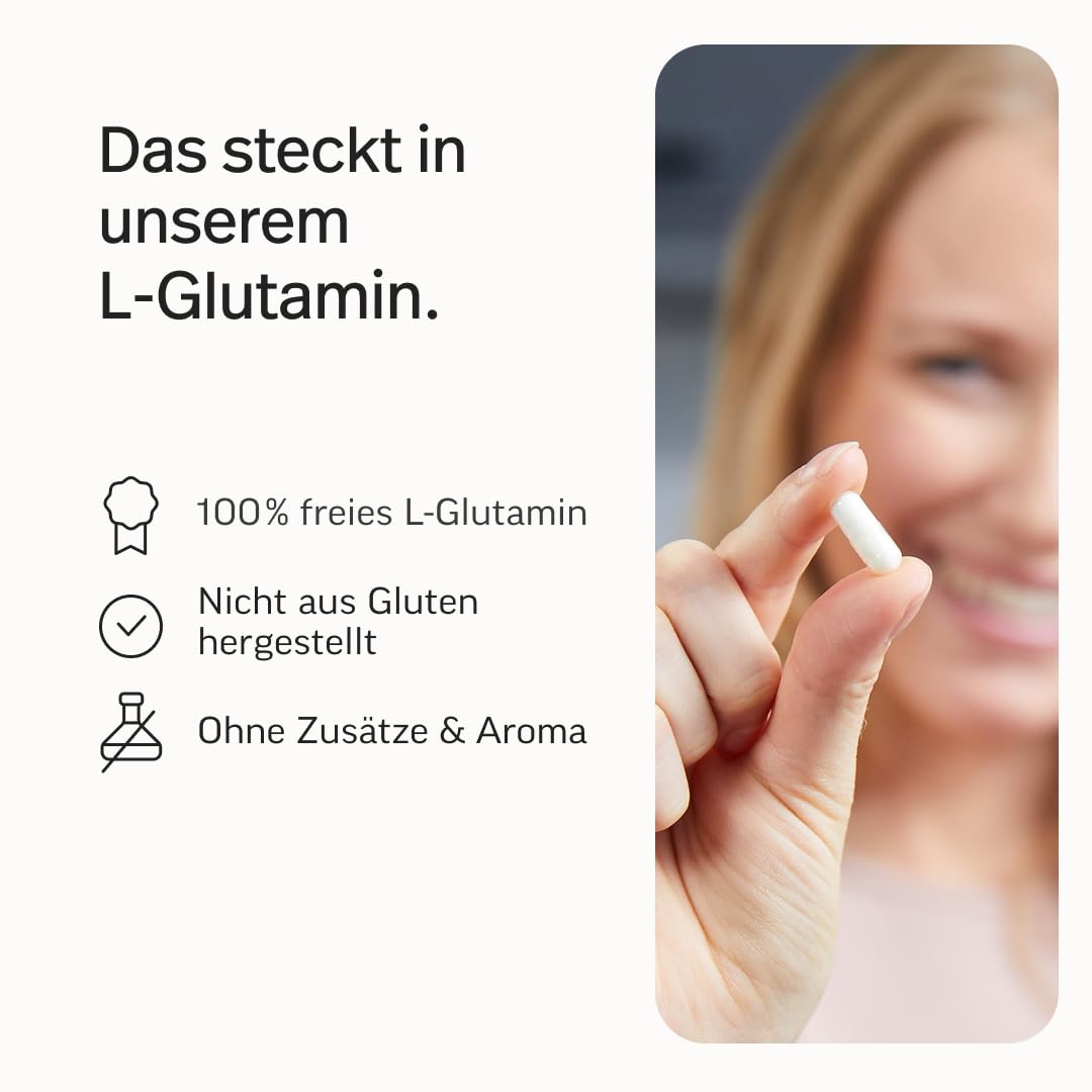 edubily® L-Glutamin Pulver - Vegane Aminosäure aus Fermentation - Ohne Aroma - Pures L-Glutamin ohne Zusätze (500 g Pulver)