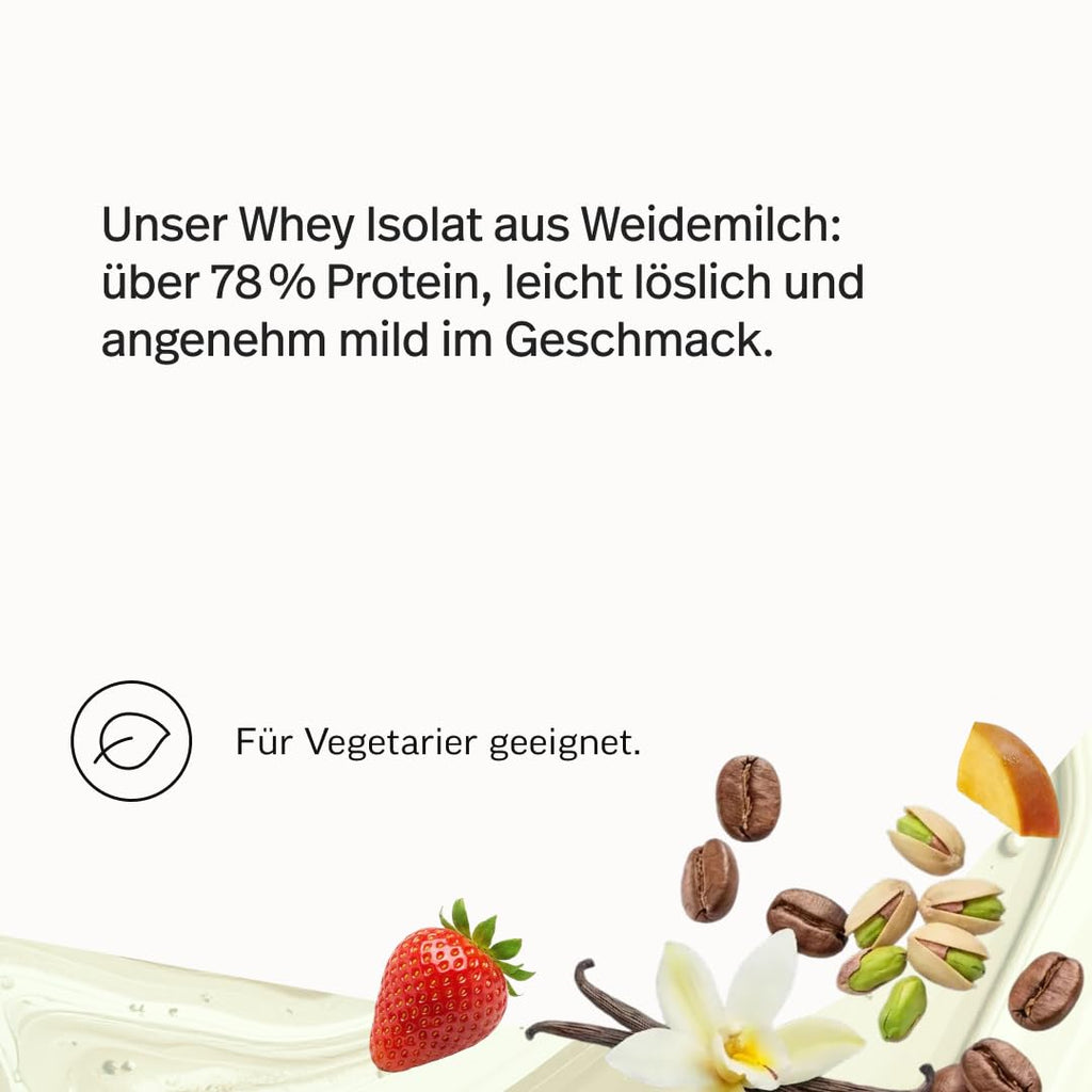 edubily® Whey Protein Isolat - Laktosefrei - Sehr gut lösliches Eiweißpulver ohne Kohlenhydrate & Zucker - Aus irischer Weidehaltung (750 g, Kakao mit Stevia)