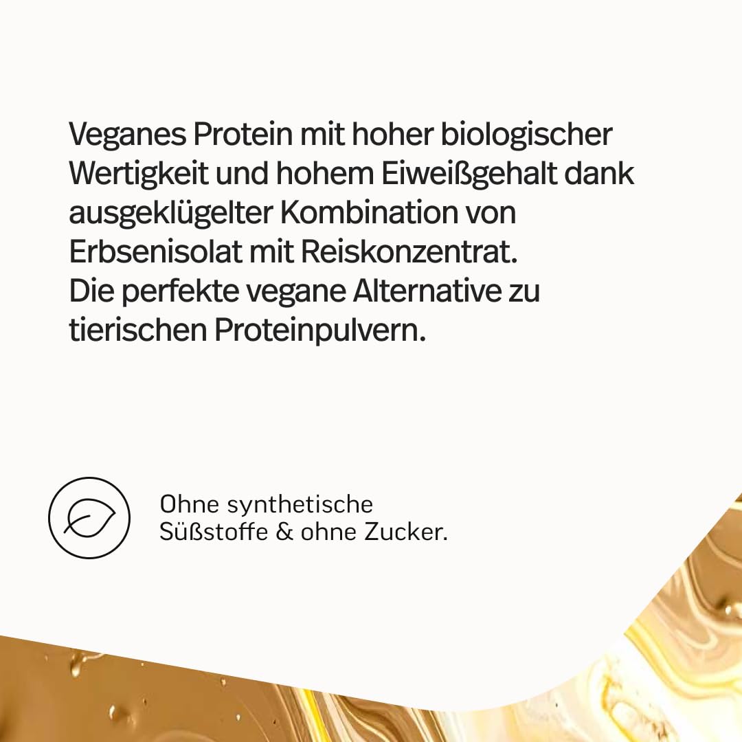edubily® Veganes Proteinpulver - Mit Reisprotein und Erbsenprotein - Hoher Eiweißgehalt - Ohne Zucker • Mit Stevia • Laborgeprüftes Eiweißpulver (750 g, Erdbeere)