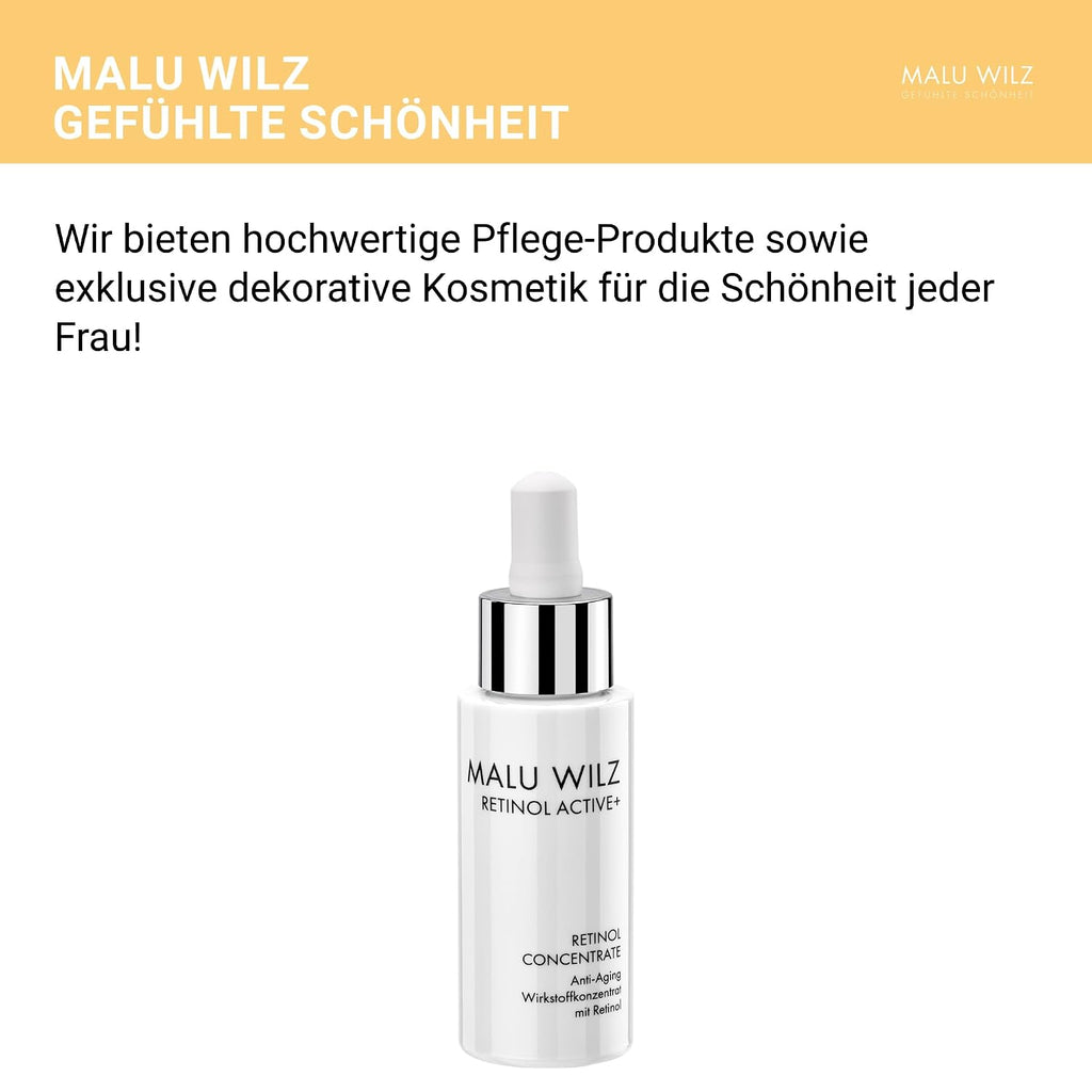 Malu Wilz Retinol Concentrate 30ml - Gesichtspflege mit Retinol für ein ebenmäßiges, feines Hautbild, Vitamin A zur Unterstützung der natürlichen Hautregeneration