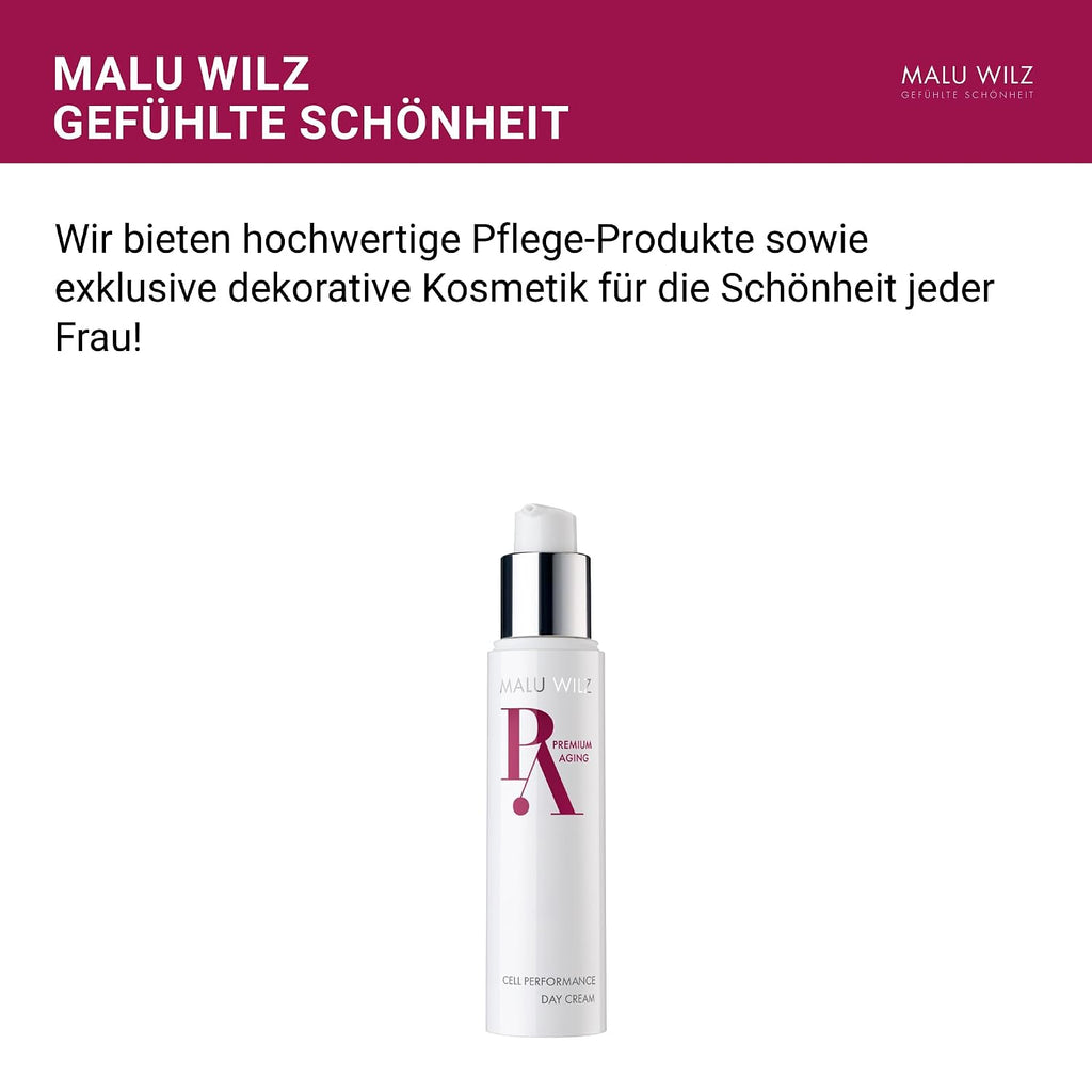 Malu Wilz Premium Aging Cell Performance Day Cream 50ml I Anti Aging Gesichtspflege für trockene Haut I Feuchtigkeitscreme zur natürlichen Hautregeneration