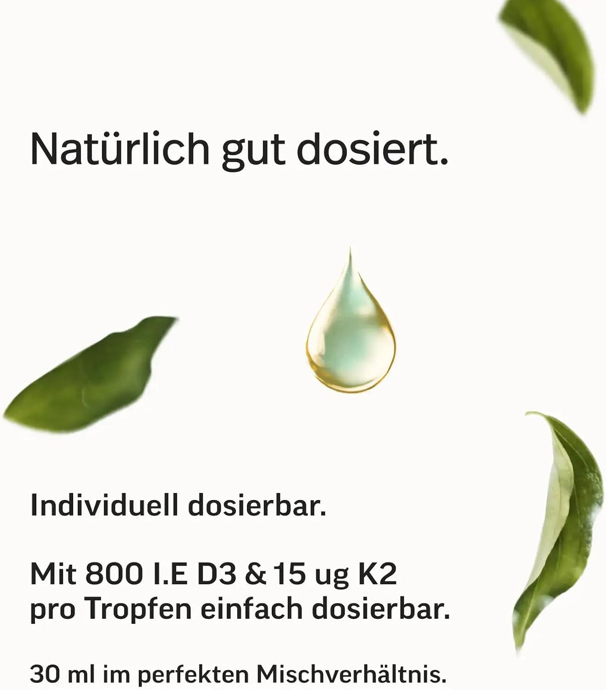 edubily® Vitamin D3 K2 - Vitamin D aus hochwertigem Cholecalciferol - Vitamin K2-MK7 in der All-trans-Form - Gelöst in MCT Öl auf Kokosnussbasis - Laborgeprüft (30 ml)