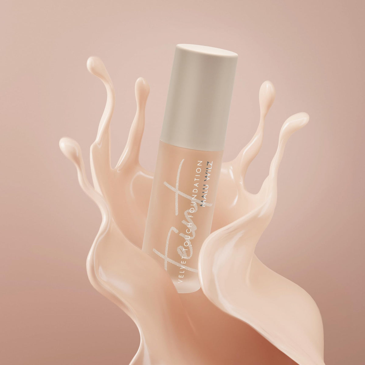 Malu Wilz Velvet Touch Foundation Sand Rose Cake 30ml I Skincare Creme Make up für makellosen Teint I Kaschiert Unebenheiten, Augenringe, Fältchen