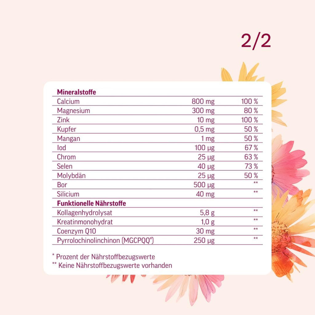 edubily® Frauen Multi Plus – Multivitamin & Mineralstoff-Drink für Frauen - Mit Calcium, Magnesium, Zink, Vitamin D & B-Vitaminen, Kreatin, Q10 & Kollagen - Zuckerfrei (360 g, Maracuja)