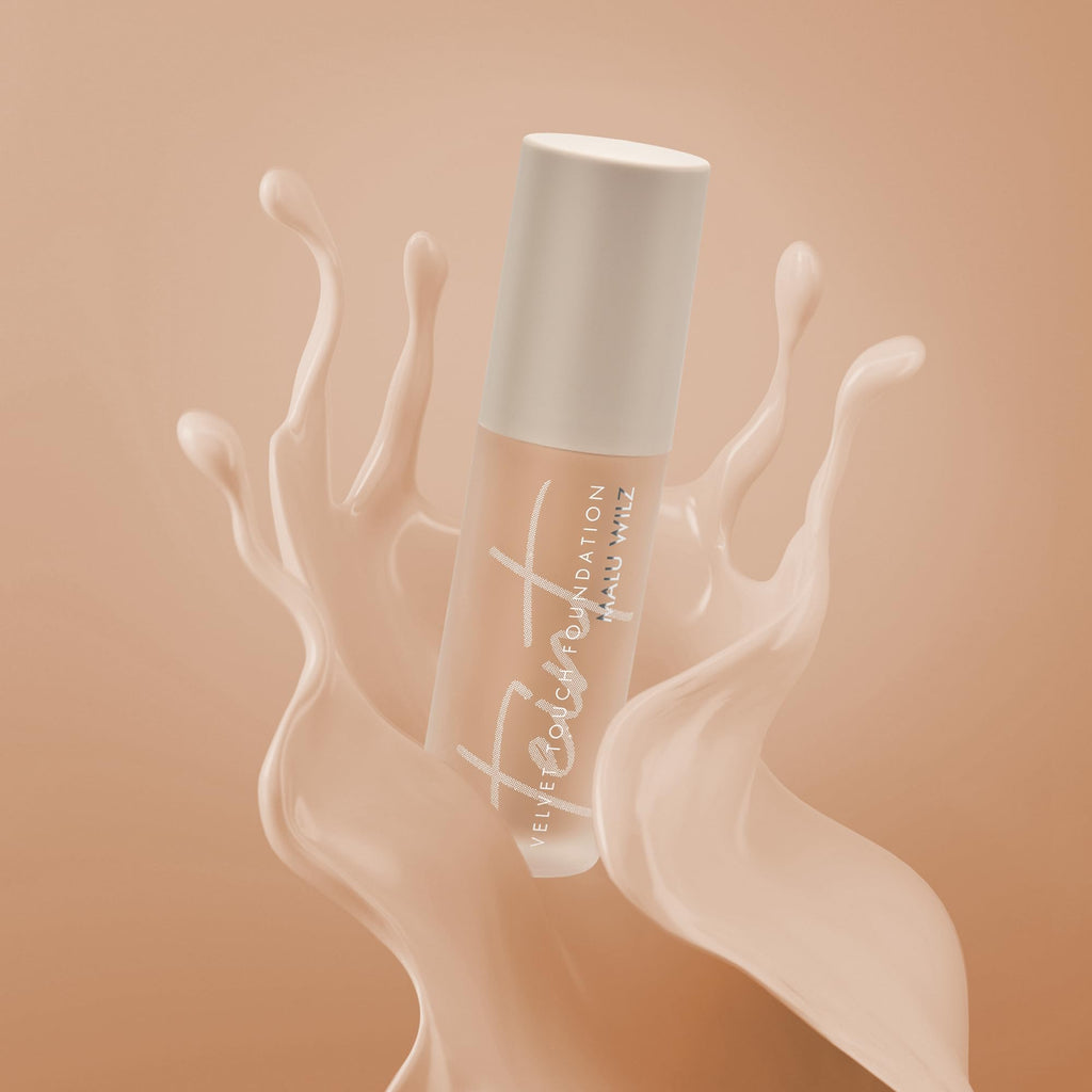 Malu Wilz Velvet Touch Foundation Sand Rose Cake 30ml I Skincare Creme Make up für makellosen Teint I Kaschiert Unebenheiten, Augenringe, Fältchen