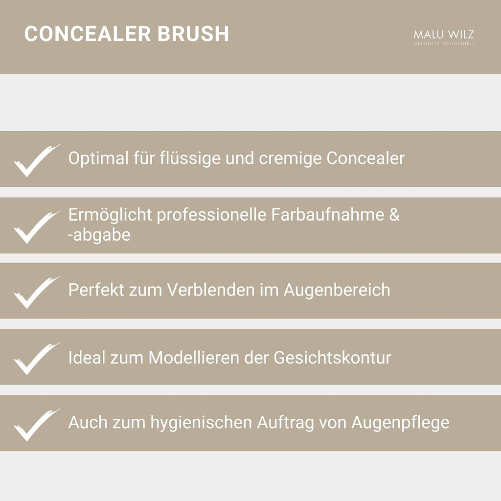 Malu Wilz Concealer Brush I Concealer Pinsel für die Augenpartien I Make up Pinsel, Contouring Pinsel zum Verblenden von Concealern gegen Augenringe