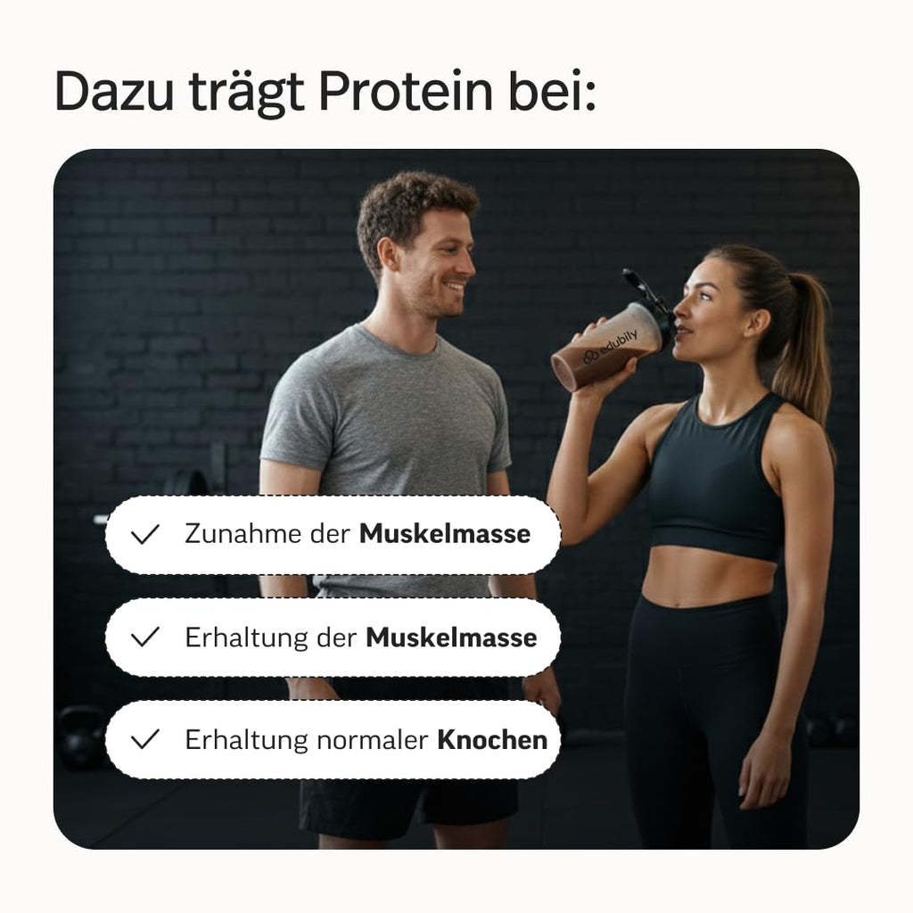 edubily® Whey Protein Isolat - Laktosefrei - Sehr gut lösliches Eiweißpulver ohne Kohlenhydrate & Zucker - Aus irischer Weidehaltung (750 g, Kakao mit Stevia)