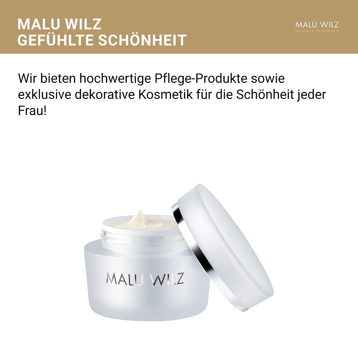 Malu Wilz Caviar Gold Recharging Cream 50ml I Gesichtscreme Damen I Pflegende, feuchtigkeitsspendende Anti Falten Creme I Verlangsamt die Hautalterung