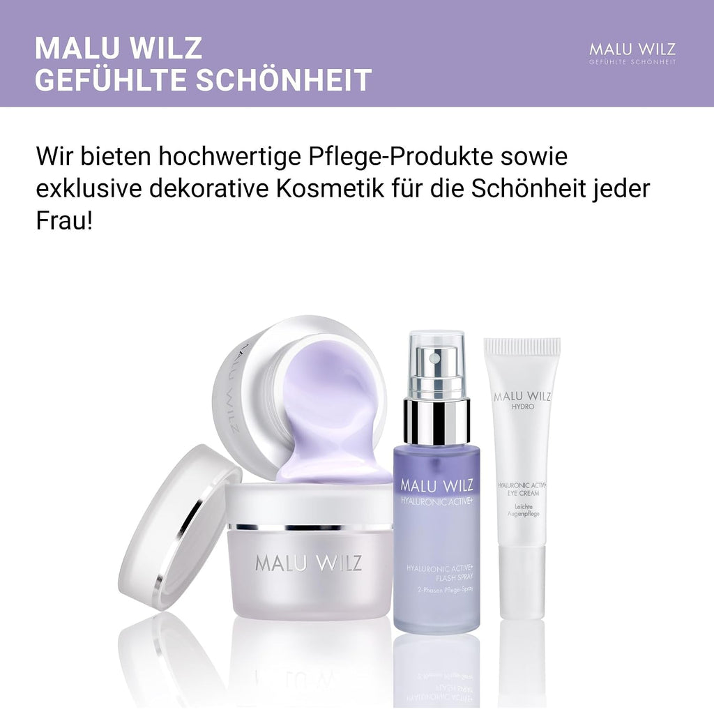 Malu Wilz Hyaluronic Active + Flash Spray 30 ml I Erfrischende Skincare Gesichtspflege-Serum mit Hyaluron-Wirkstoff-Formel mit Dual-Effekt I Booster I Vegan