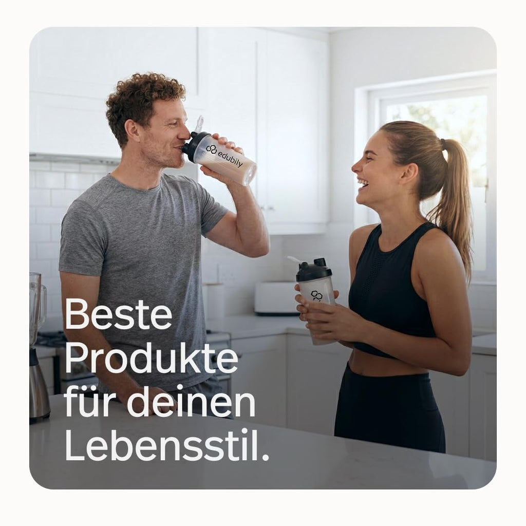 edubily® Whey Protein Konzentrat - Aus Milch von Kühen mit Weidezugang - Ohne Zucker & mit Stevia gesüßt - Optimale Löslichkeit - Made in Germany (750 g, Vanille)