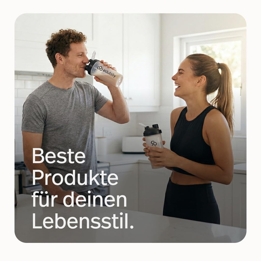 edubily® Whey Protein Isolat - Laktosefrei - Sehr gut lösliches Eiweißpulver ohne Kohlenhydrate & Zucker - Aus irischer Weidehaltung (750 g, Kakao mit Stevia)