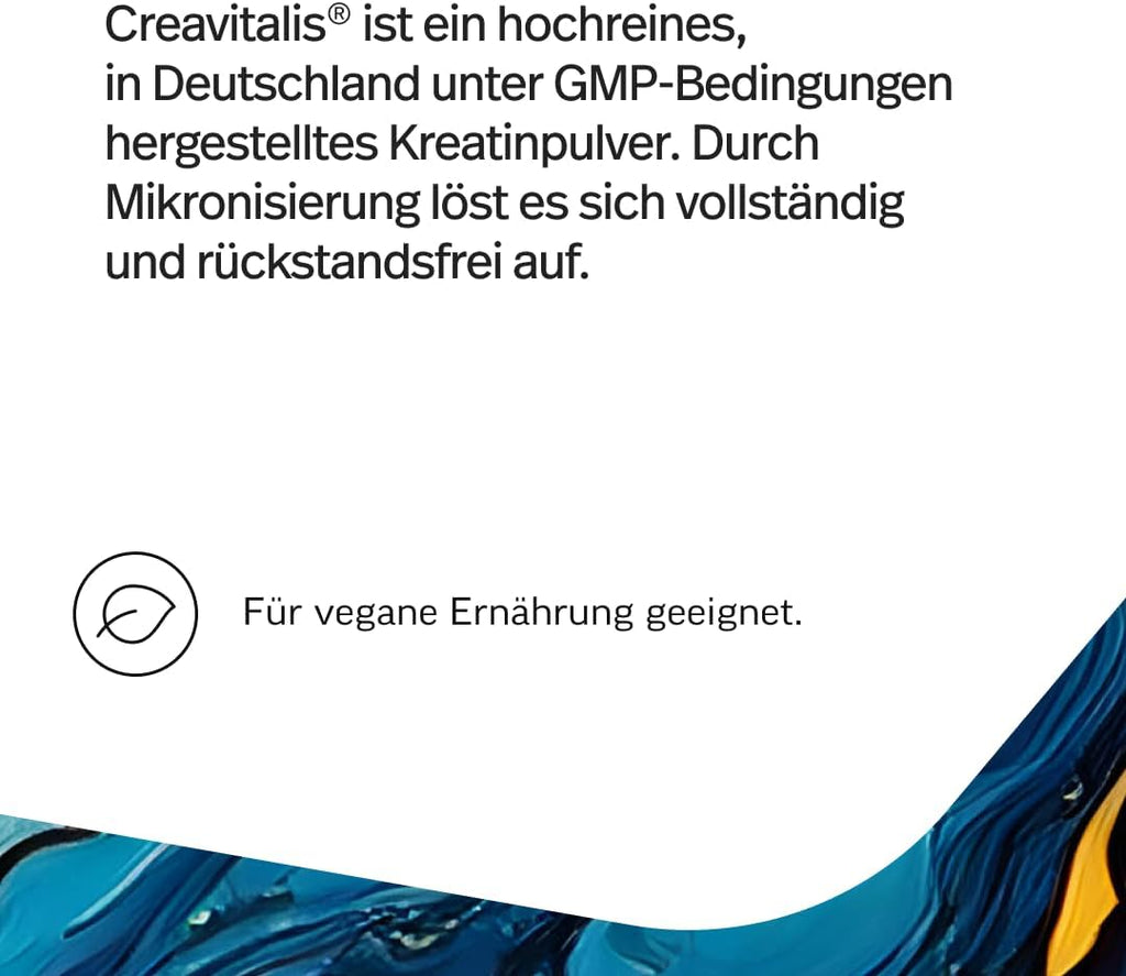 edubily® Creatin Monohydrat - Kreatin Pulver - 3 g Kreatin pro Portion aus mikronisiertem Creavitalis® - sehr gut löslich - deutscher Markenrohstoff (250 g, vegan)