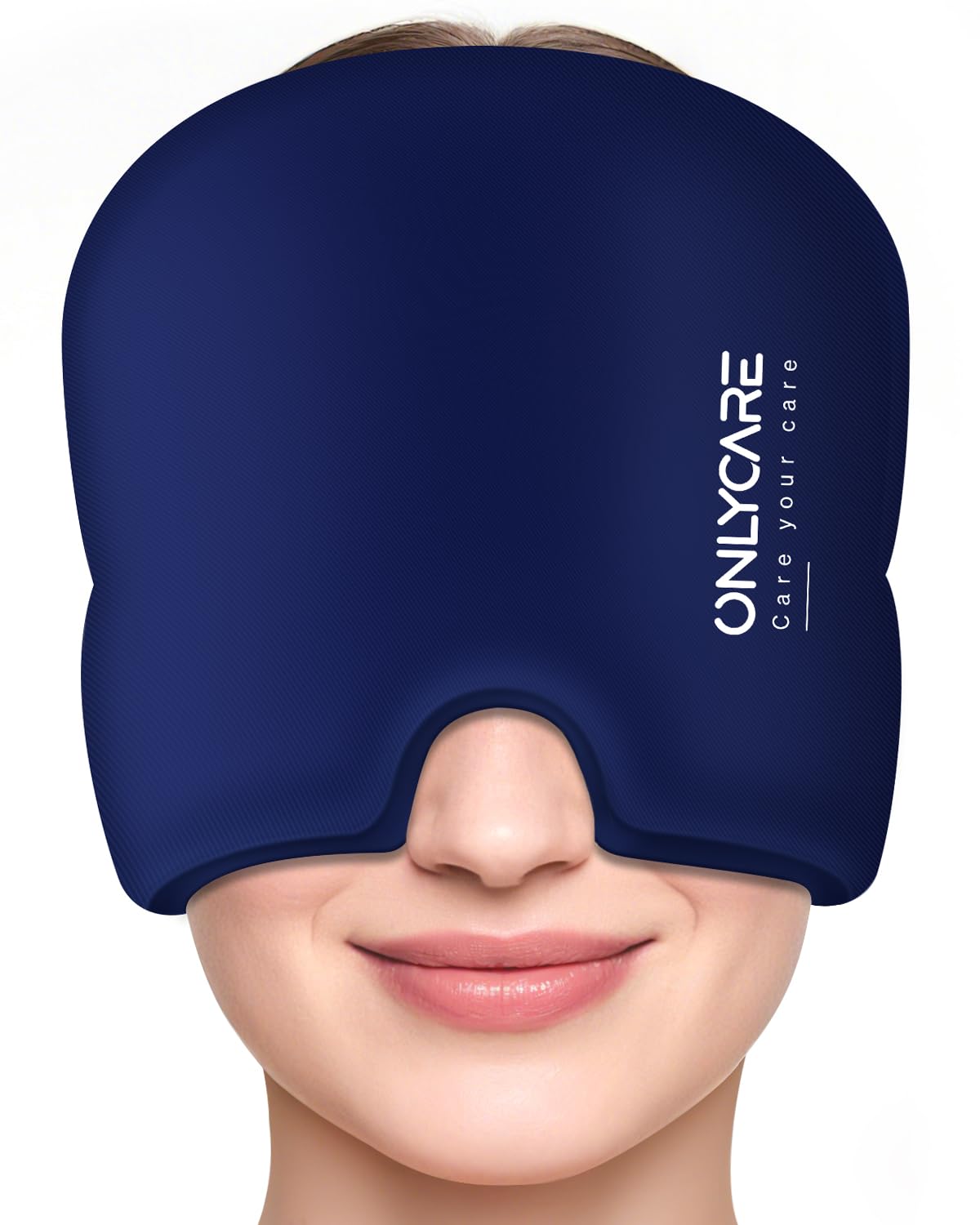 ONLYCARE Migräne Maske, Upgraded Kühlmaske Schlafmaske Kühlmütze Kühlhaube