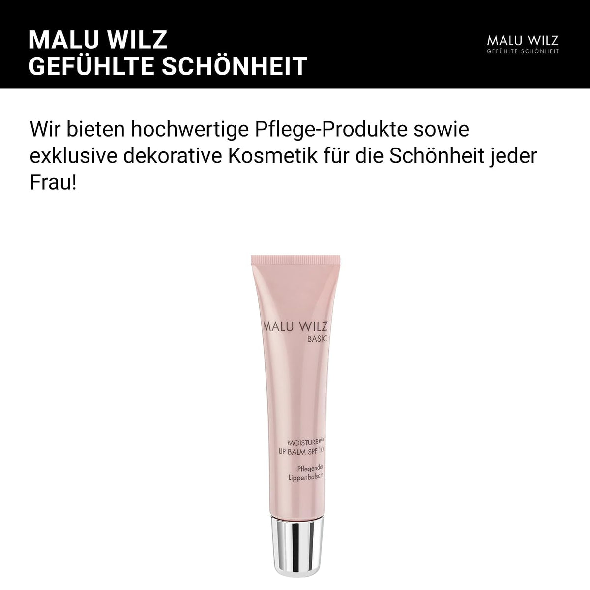 Malu Wilz Moisture Plus Lip Balm 15 ml I Duftender Lippenbalsam mit SPF 10 und feuchtigkeitsspendender Hyaluronsäure I Lippenpflege trockene Lippen I vegan