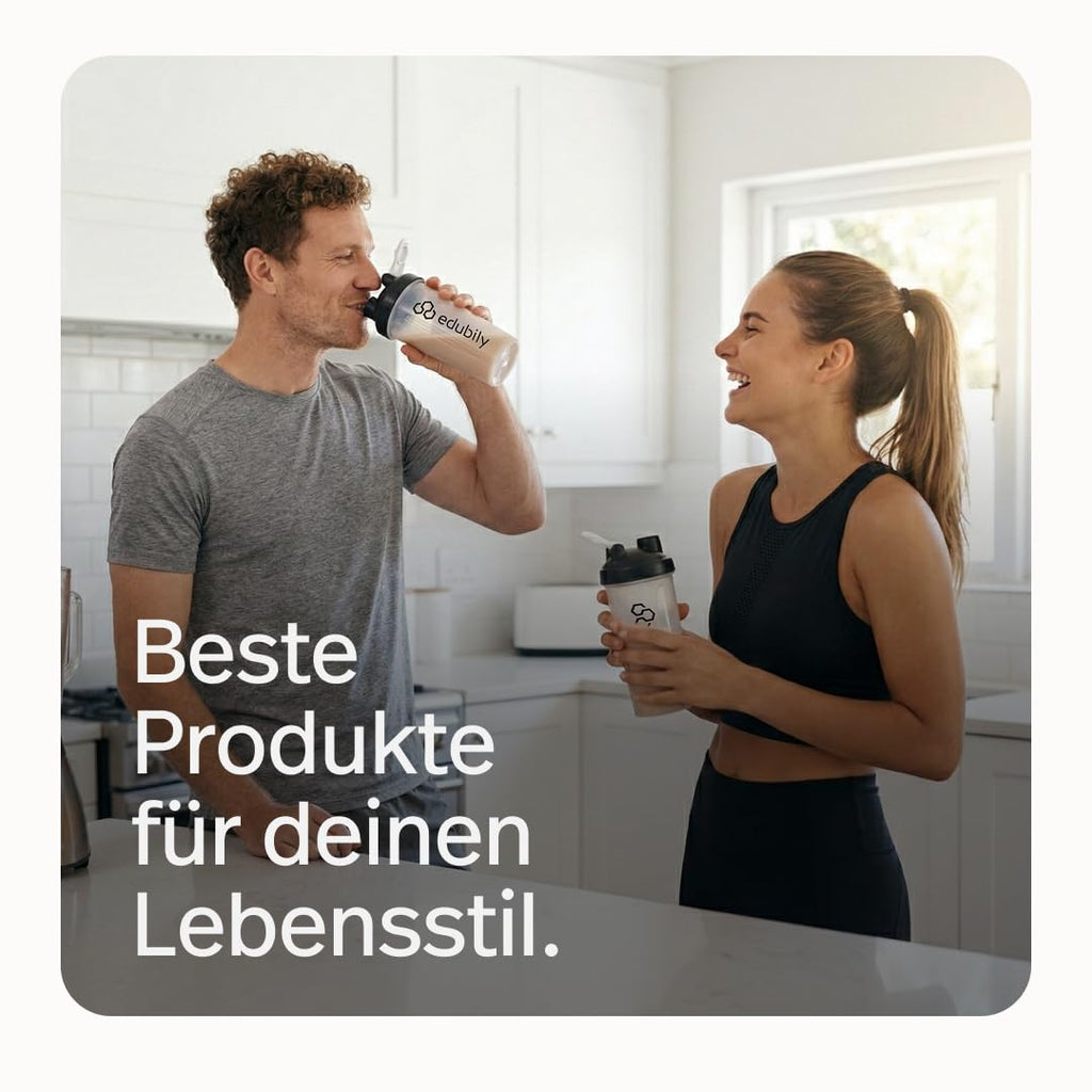 edubily® Whey Protein Konzentrat - Aus Milch von Kühen mit Weidezugang - Ohne Zucker & mit Stevia gesüßt - Optimale Löslichkeit - Made in Germany (750 g, Vanille)