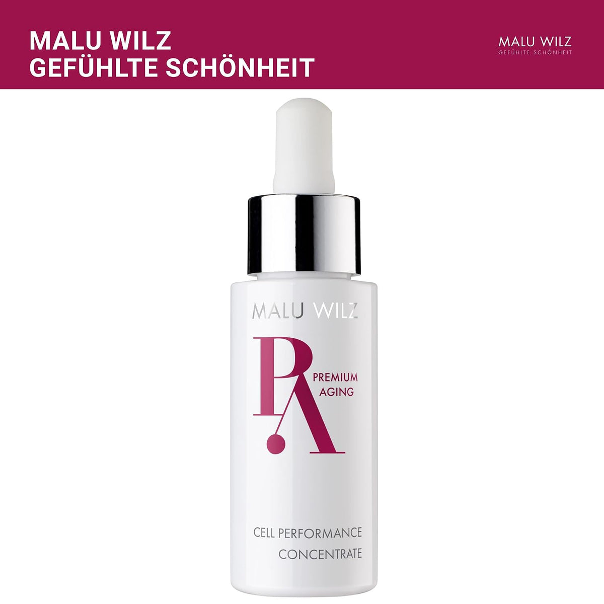 Malu Wilz Premium Aging Cell Performance Concentrate 30ml I Anti Aging Gel Konzentrat I Gründliche Gesichtspflege für die natürliche Hautregeneration