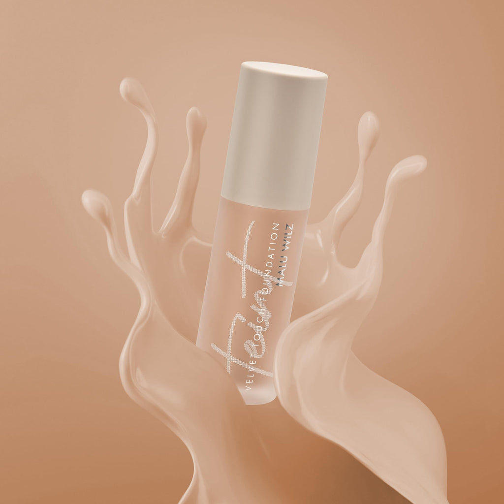 Malu Wilz Velvet Touch Foundation Sand Rose Cake 30ml I Skincare Creme Make up für makellosen Teint I Kaschiert Unebenheiten, Augenringe, Fältchen