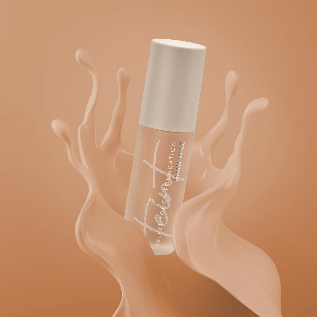 Malu Wilz Velvet Touch Foundation Sand Rose Cake 30ml I Skincare Creme Make up für makellosen Teint I Kaschiert Unebenheiten, Augenringe, Fältchen
