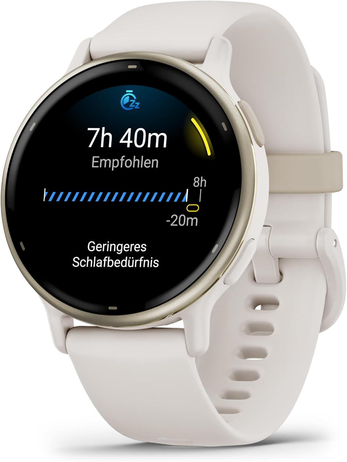 Garmin Vivoactive 5, 42 mm, GPS-Fitness-Smartwatch, Elfenbein Cremegold