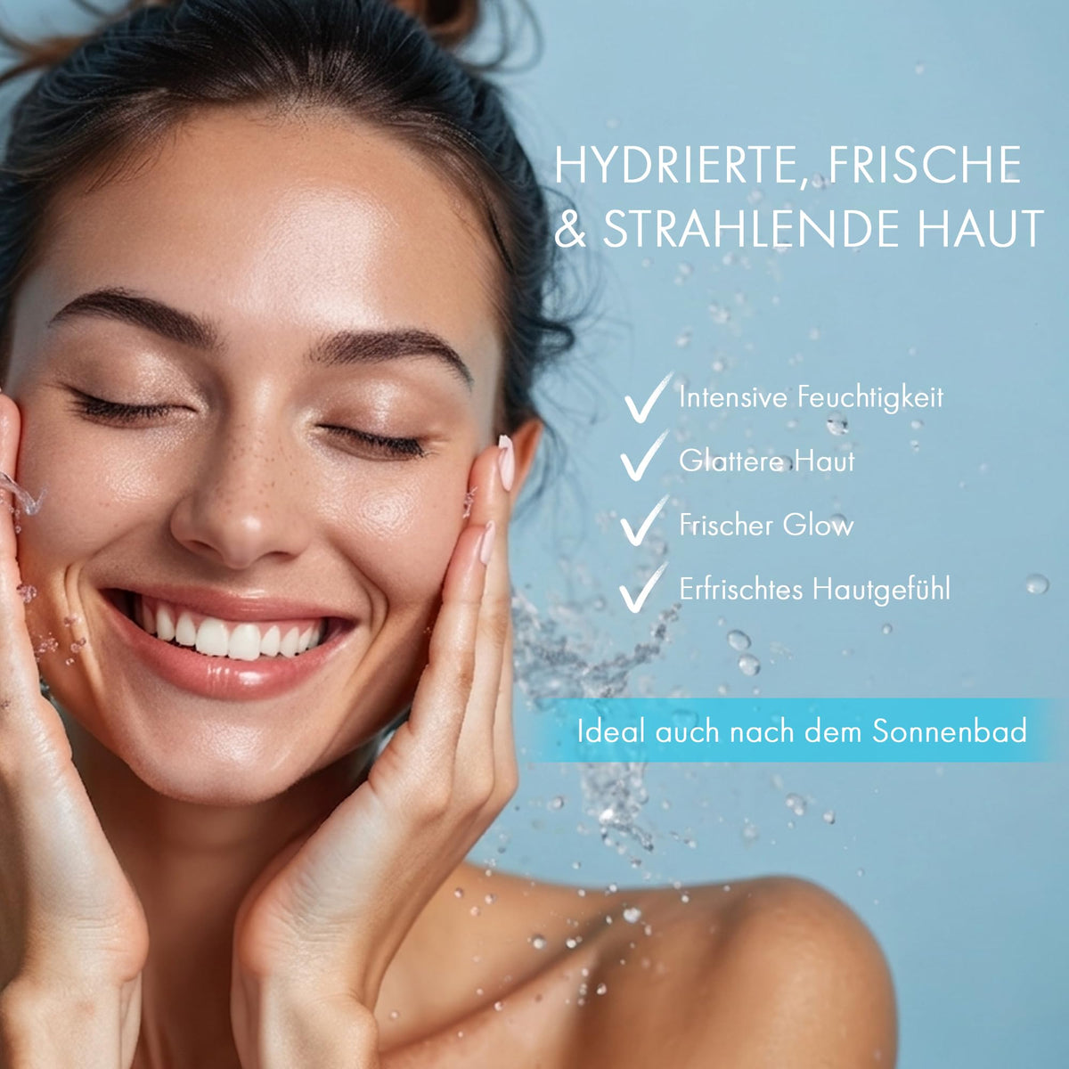 MALU WILZ HYDRO GLOW MOISTURE CREAM 50 ml – 24h Feuchtigkeitscreme mit Aquaporin, NMF, Jojobaöl & Panthenol – für normale bis trockene Haut – inkl. Refill