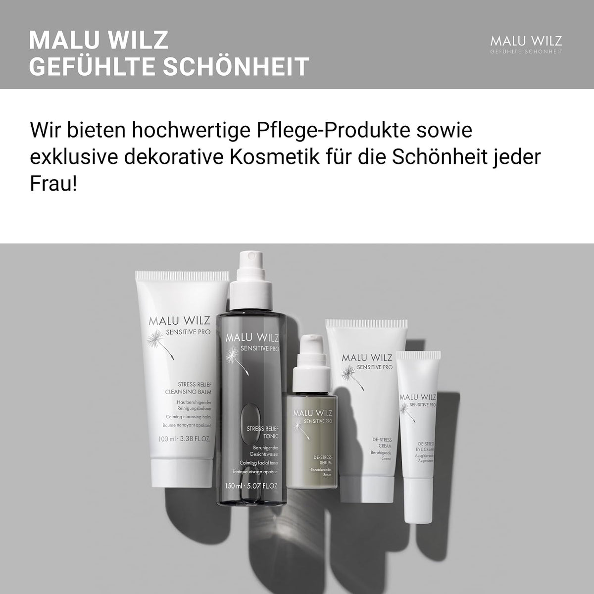 Malu Wilz DE-Stress Serum 30 ml I Skincare Gesichtspflege-Serum für sanfte Gesichtsreinigung I Schützender Gesichtsreiniger mit Hyaluronsäure I Vegan