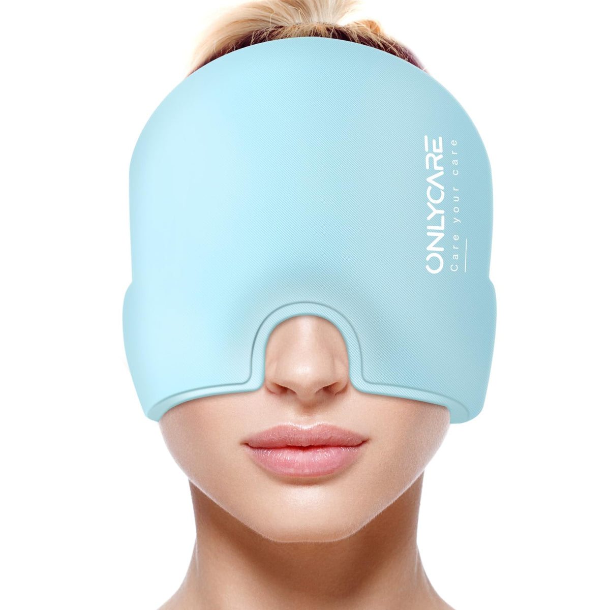 ONLYCARE Migräne Maske, Upgraded Kühlmaske Schlafmaske Kühlmütze Kühlhaube