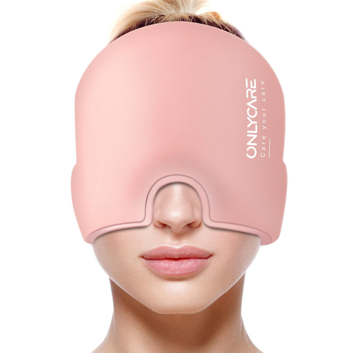 ONLYCARE Migräne Maske, Upgraded Kühlmaske Schlafmaske Kühlmütze Kühlhaube