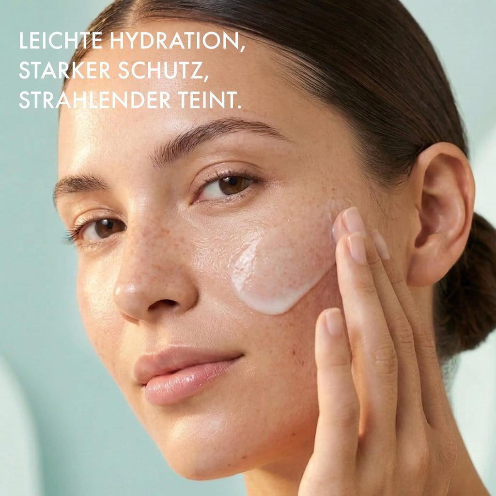 MALU WILZ HYDRO GLOW MOISTURE CREAM 50 ml – 24h Feuchtigkeitscreme mit Aquaporin, NMF, Jojobaöl & Panthenol – für normale bis trockene Haut – inkl. Refill