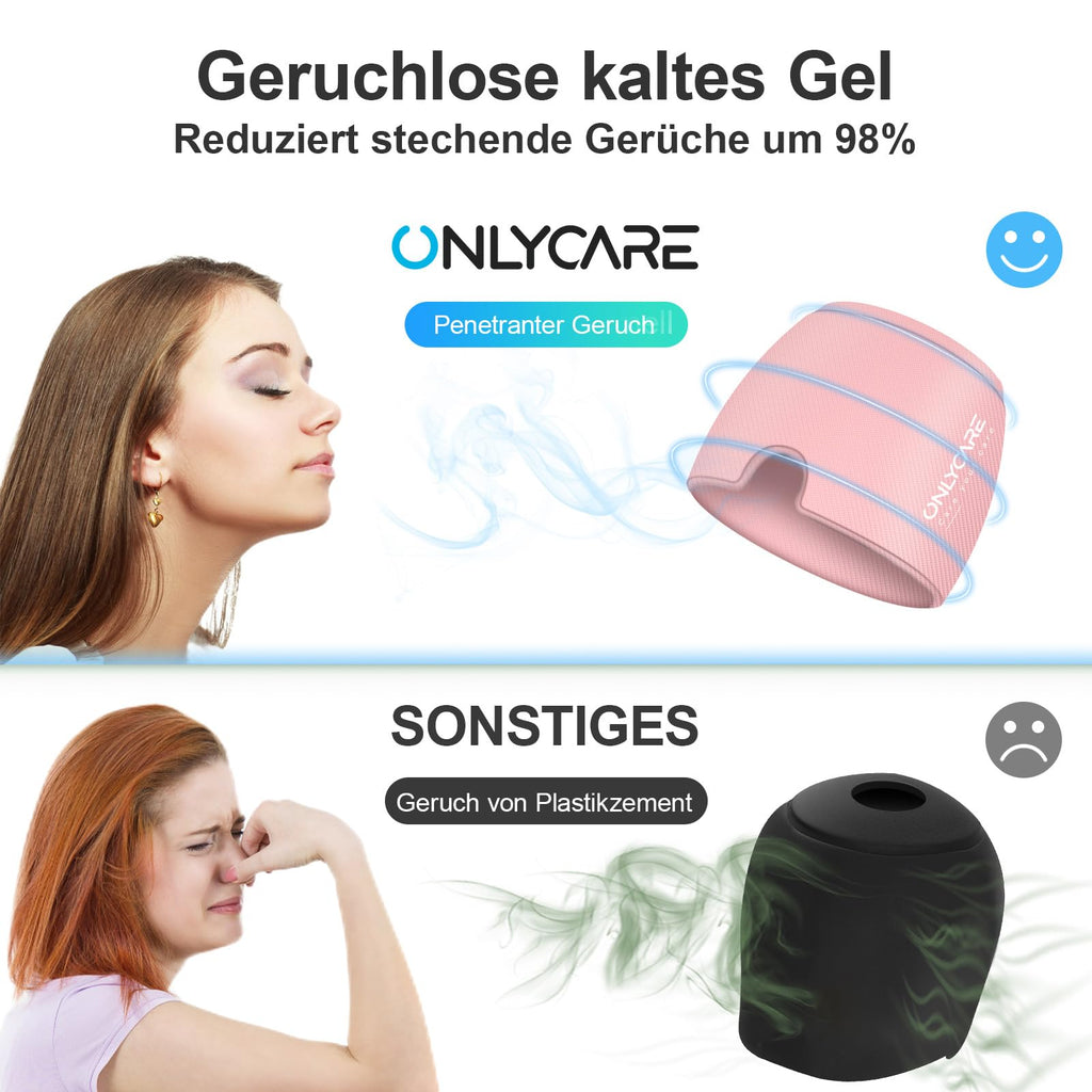 ONLYCARE Migräne Maske, Upgraded Kühlmaske Schlafmaske Kühlmütze Kühlhaube