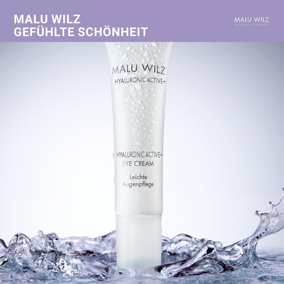Malu Wilz Hyaluronic Active + Eye Cream 15 ml I Erfrischende Skincare Augenpflege-Serum mit Hyaluron-Wirkstoff-Formel mit Dual-Effekt I Booster