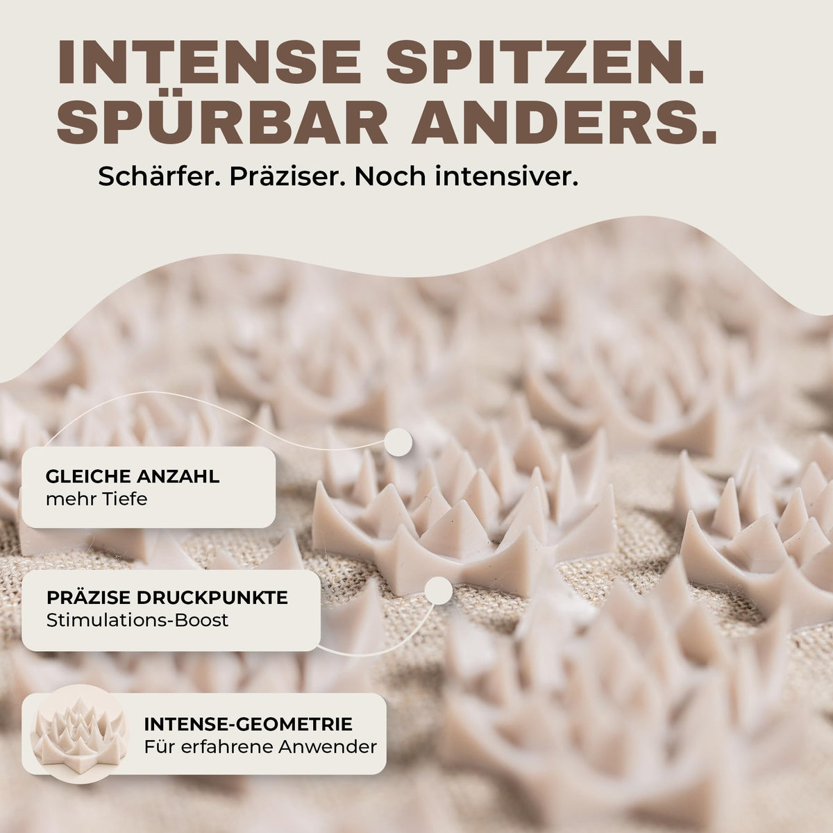 Glanzstück Berlin® Akupressurmatte XL – Set mit Kissen, Tragetasche & Reise-Rosette, 6.850 Blütenspitzen für Rücken, Nacken & Ganzkörper | 72 × 42 cm | Designed in Berlin
