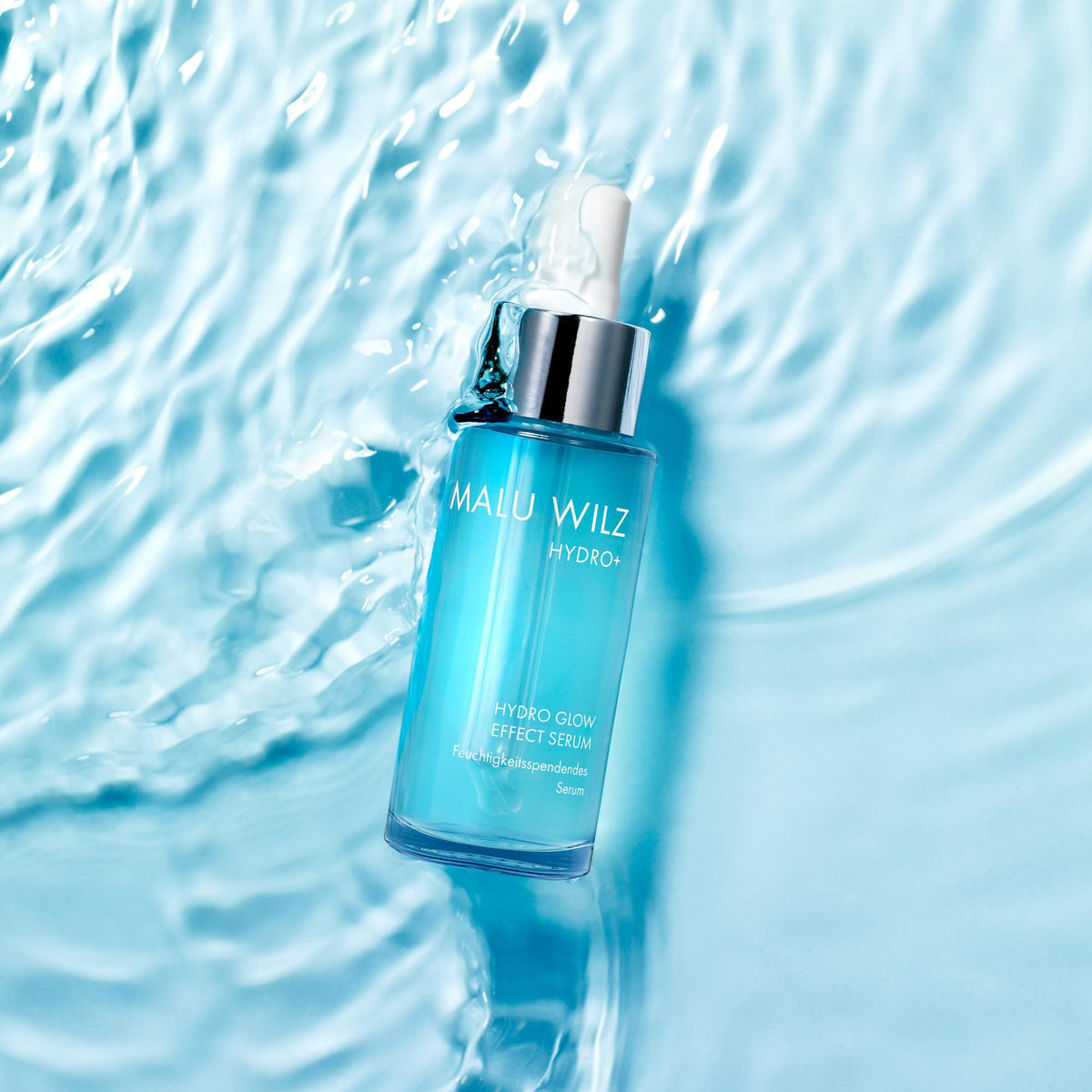 MALU WILZ HYDRO GLOW MOISTURE CREAM 50 ml – 24h Feuchtigkeitscreme mit Aquaporin, NMF, Jojobaöl & Panthenol – für normale bis trockene Haut – inkl. Refill
