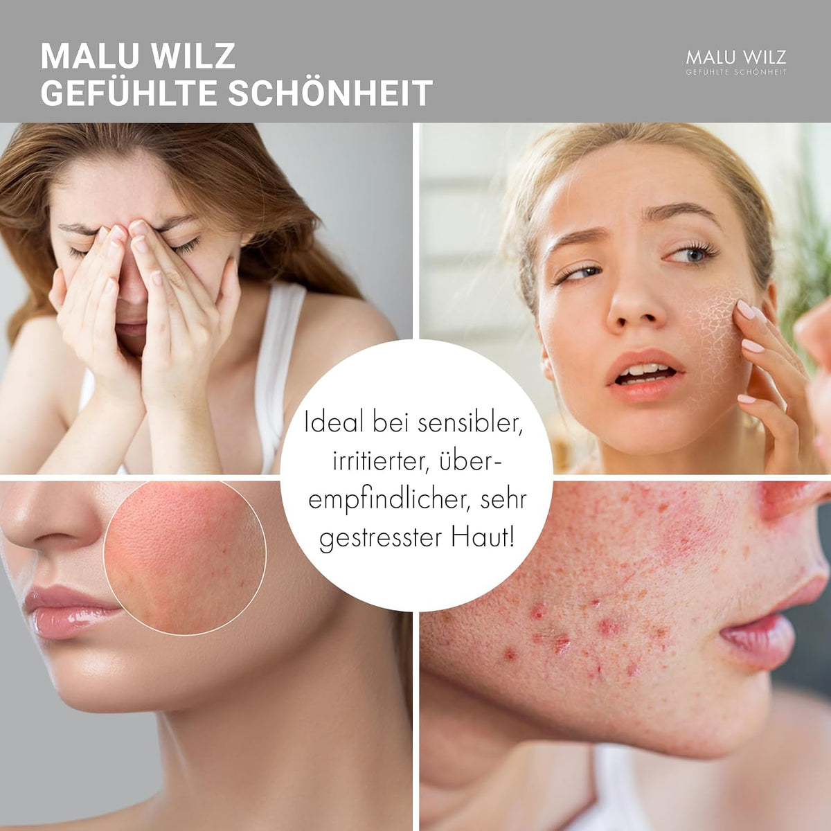 Malu Wilz DE-Stress Serum 30 ml I Skincare Gesichtspflege-Serum für sanfte Gesichtsreinigung I Schützender Gesichtsreiniger mit Hyaluronsäure I Vegan