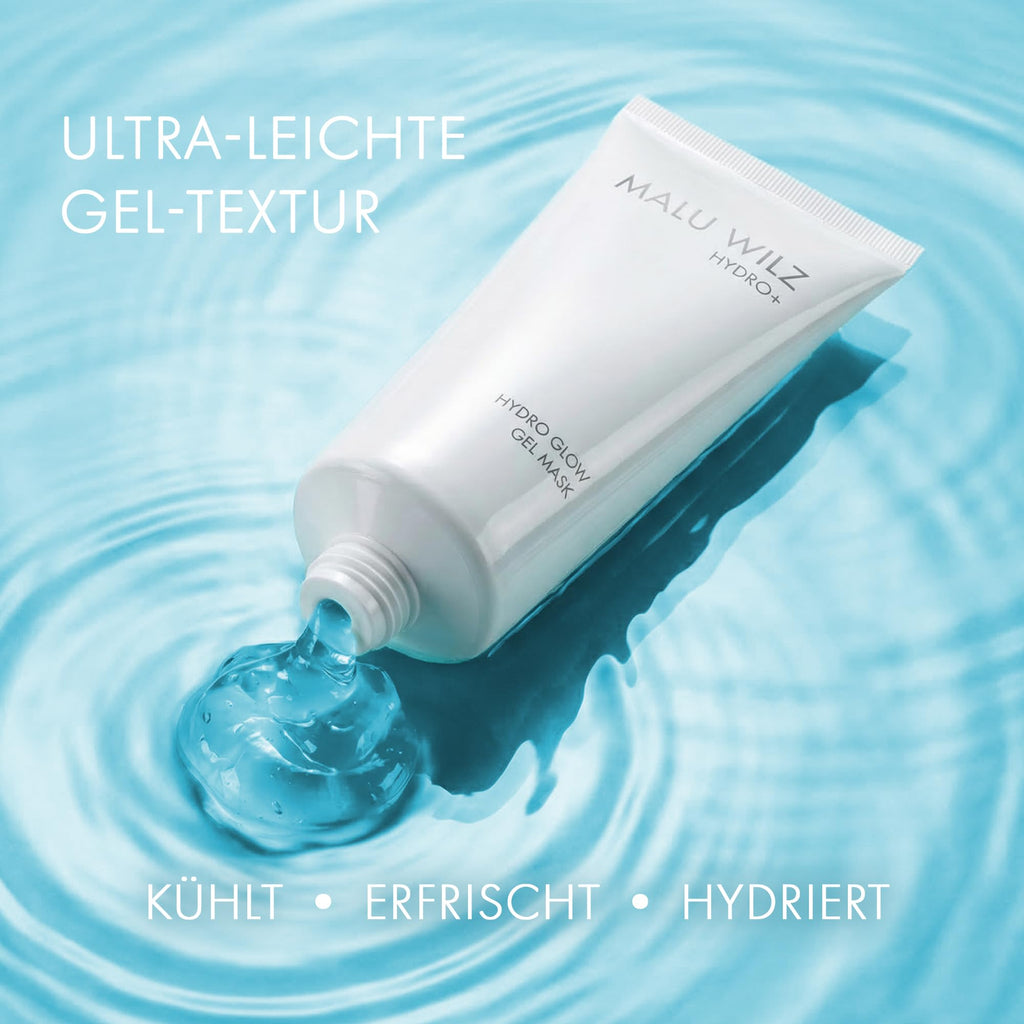 MALU WILZ HYDRO GLOW MOISTURE CREAM 50 ml – 24h Feuchtigkeitscreme mit Aquaporin, NMF, Jojobaöl & Panthenol – für normale bis trockene Haut – inkl. Refill