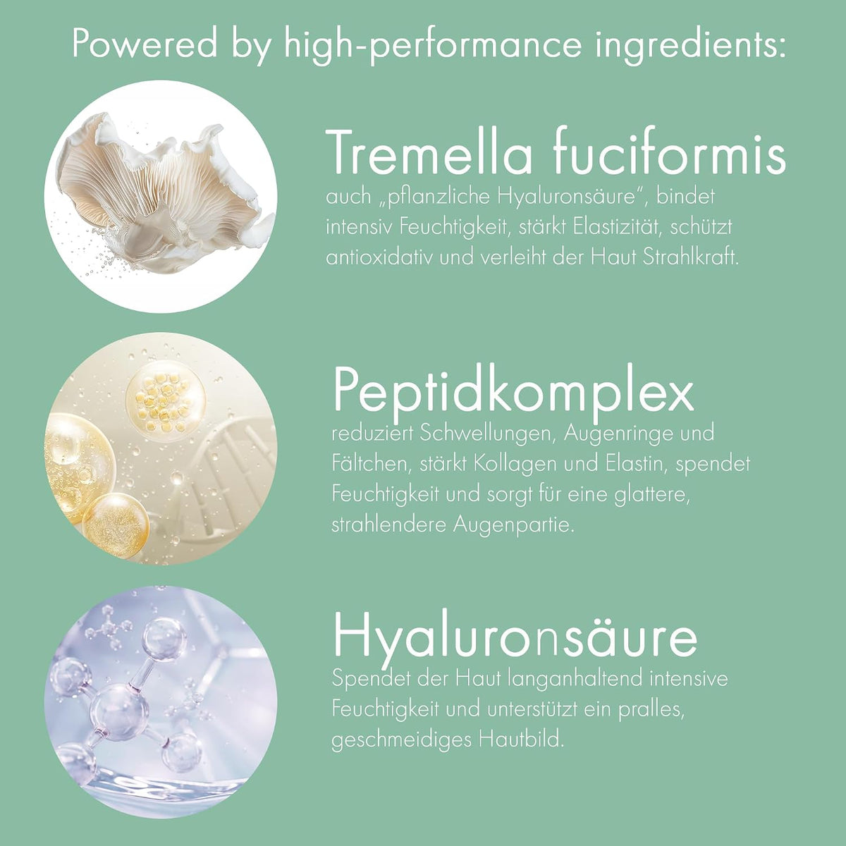 Malu Wilz PEPTIDE PLUS EYE PADS – Hydrogel Augenpads mit Peptid-Komplex, Hyaluron & Tremella Extrakt, gegen Falten, Augenringe und Tränensäcke, 60 Pads, vegan, dermatologisch getestet