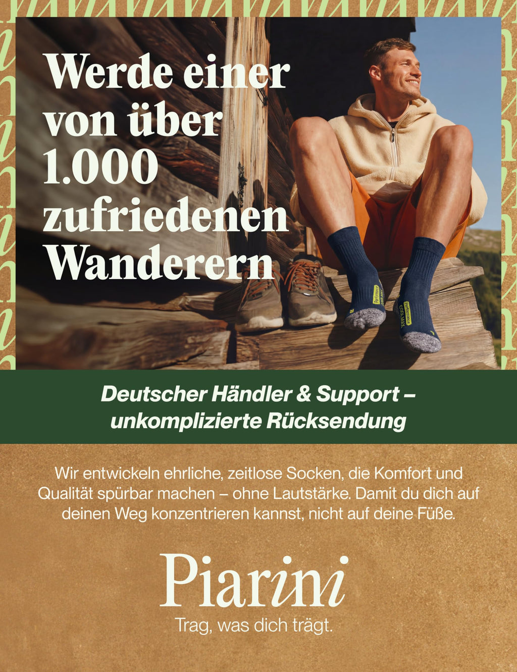 Piarini 2 Paar Coolmax Wandersocken Sommer Kurz, Atmungsaktiv, Anti Blasen & Geposltert - Outdoor Trekkingsocken Damen Herren - Gr. 35-38 bis 47-50