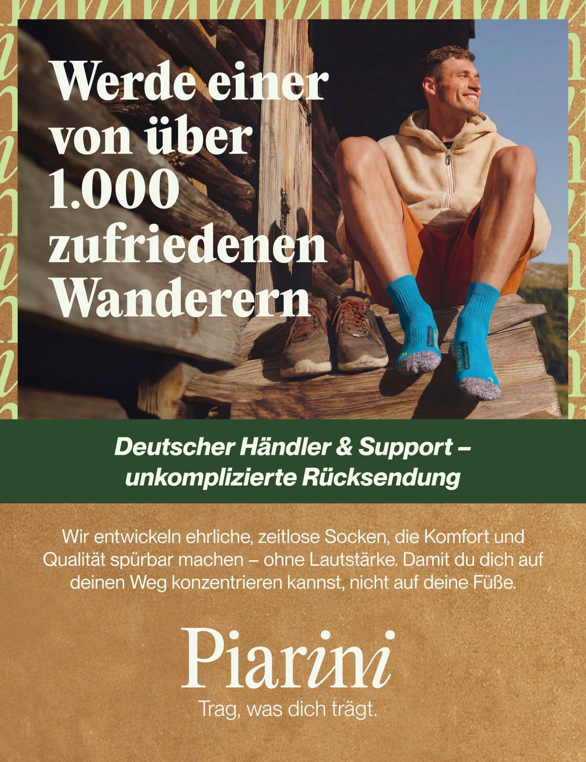 Piarini 2 Paar Coolmax Wandersocken Sommer Kurz, Atmungsaktiv, Anti Blasen & Geposltert - Outdoor Trekkingsocken Damen Herren - Gr. 35-38 bis 47-50