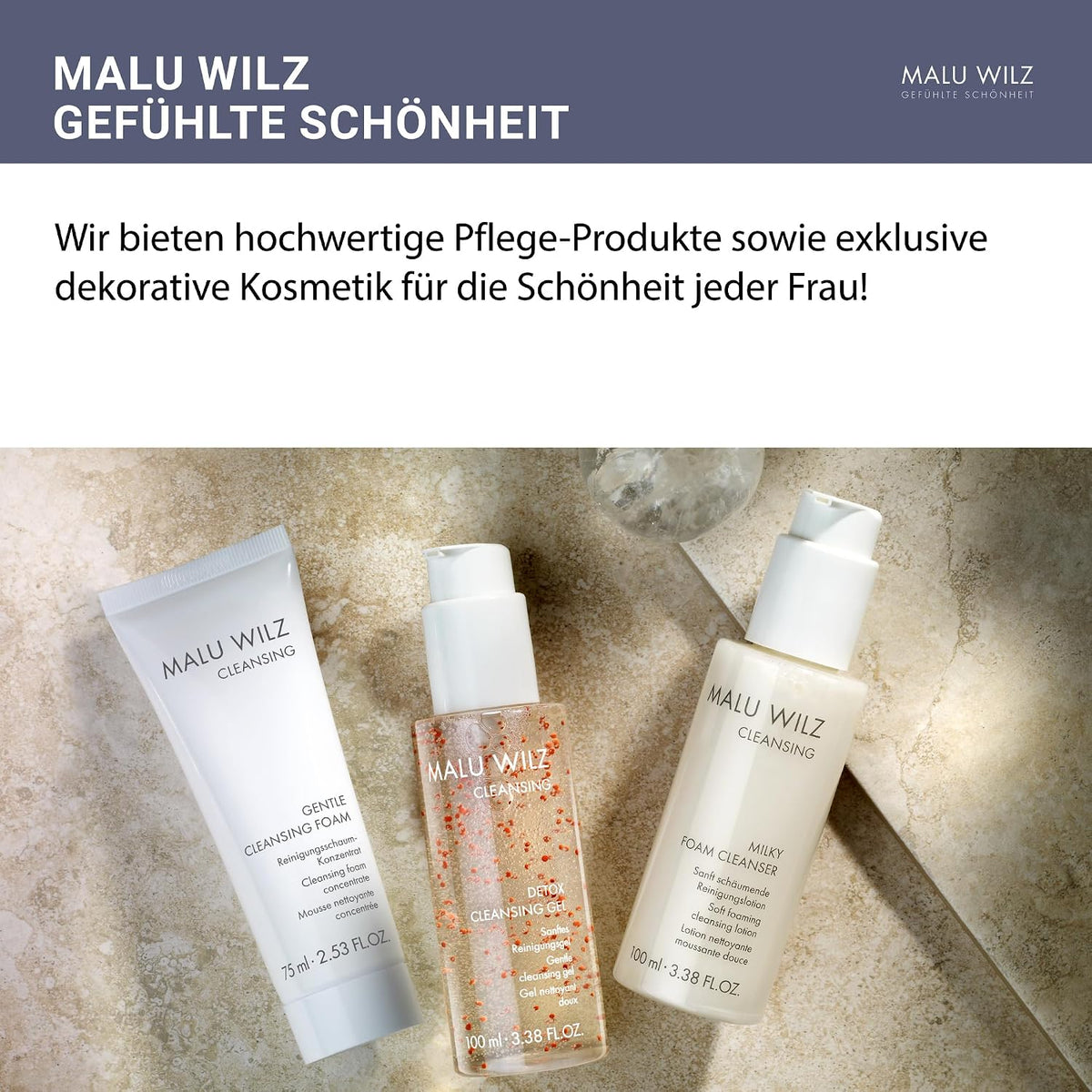 Malu Wilz Detox Cleansing Gel 100ml I Skincare Reinigungsgel für die gründliche & milde Gesichtsreinigung I Gesichtsreiniger mit Vitamin E I Vegan